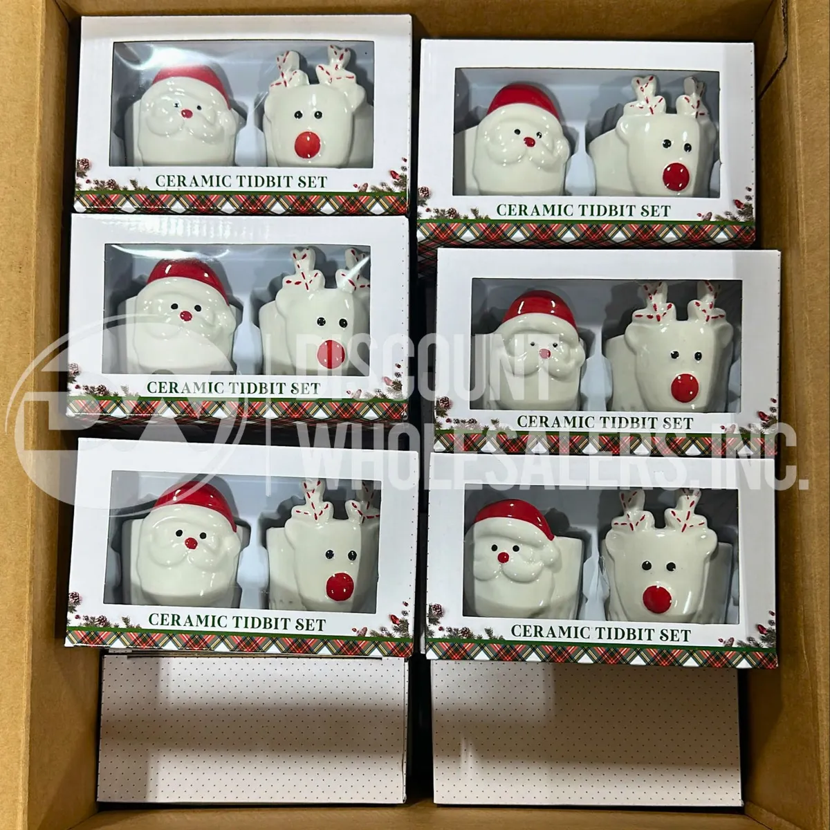 Santa & Rudolph Ceramic Bowl Sets — 160 pcs